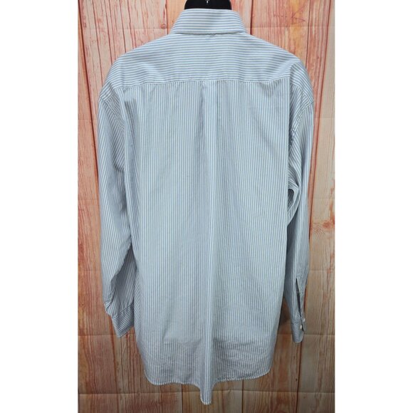 Peter Millar Crown Soft Blue Striped Dress Shirt XXL - Picture 2 of 6